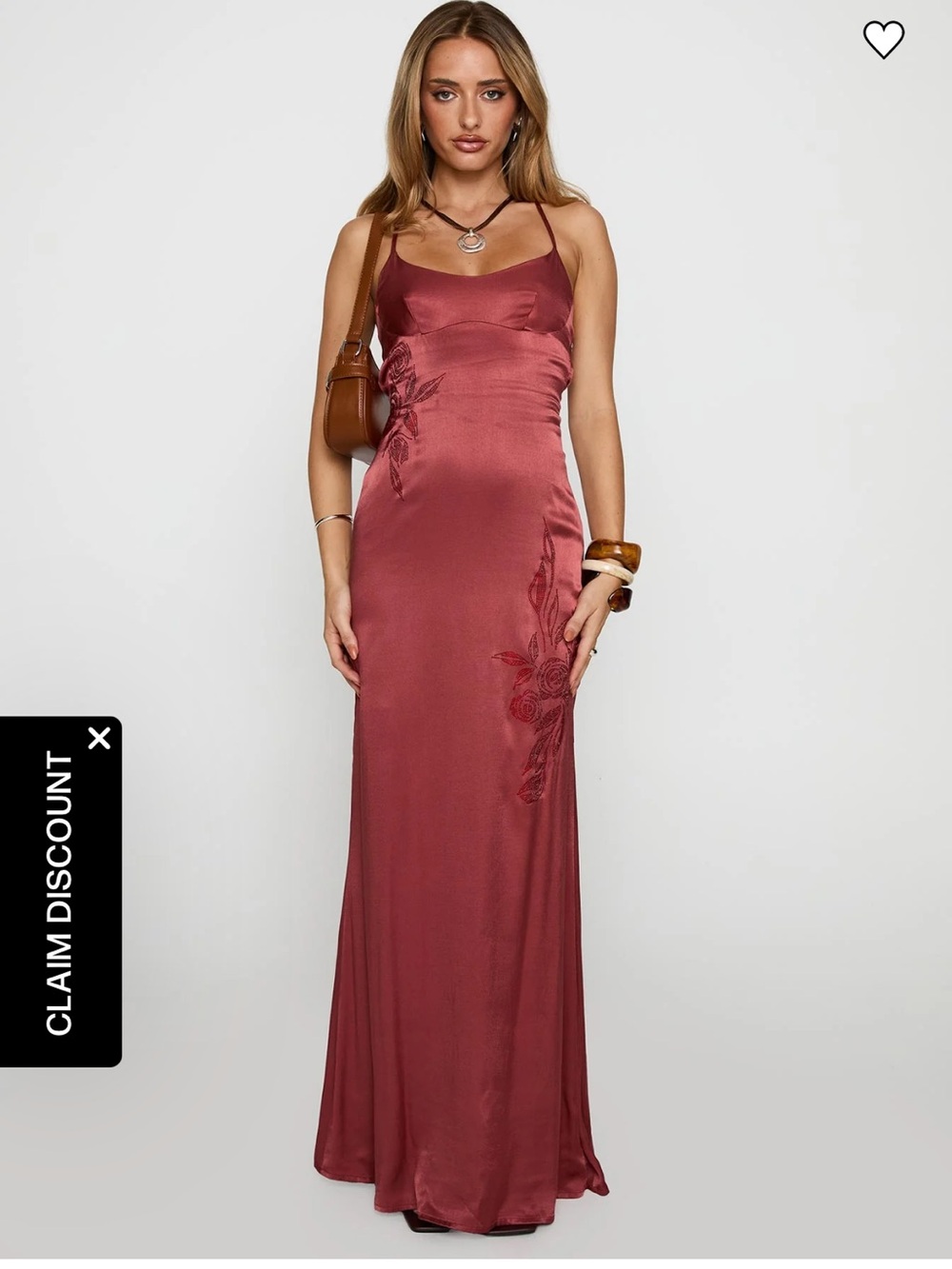 Princess Polly Satin Slip Dress in red